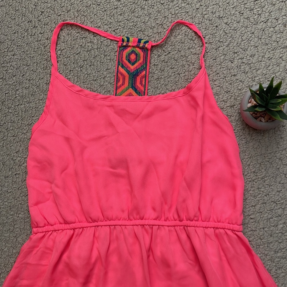5th & love almost neon pink flowy dress XS
